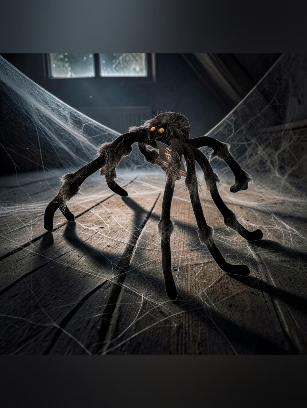 20" Plush Spider Halloween Decorative Prop Black - Hyde and EEK! Boutique™: NWT